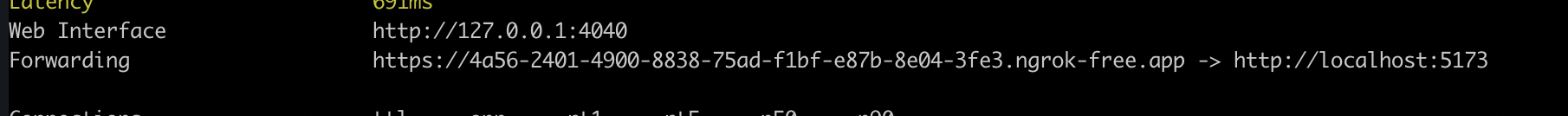 ngrok output